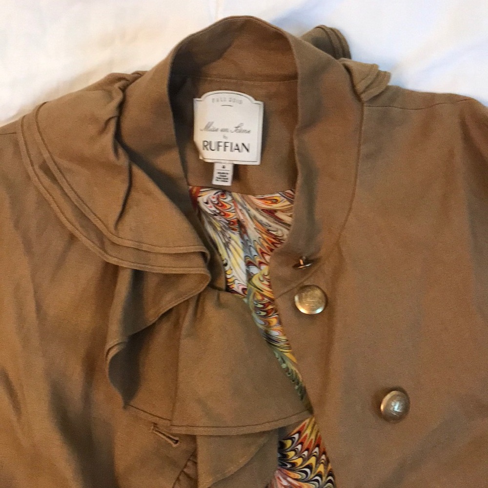 Anthropologie ruffled dress blazer